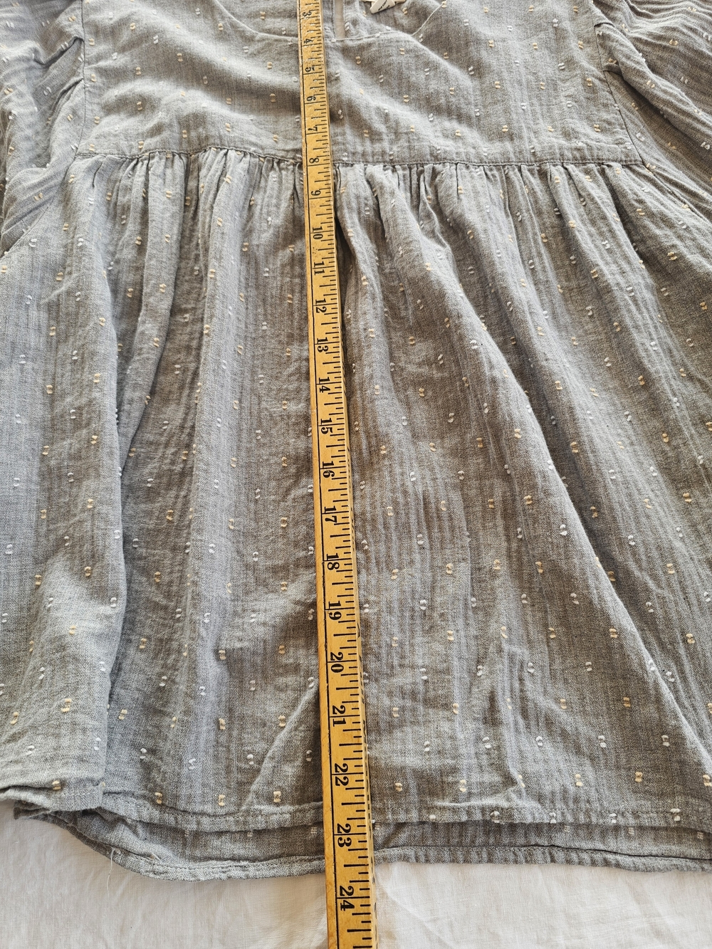 Ana Gray Peasant Blouse Size 3X - Picture 5 of 8